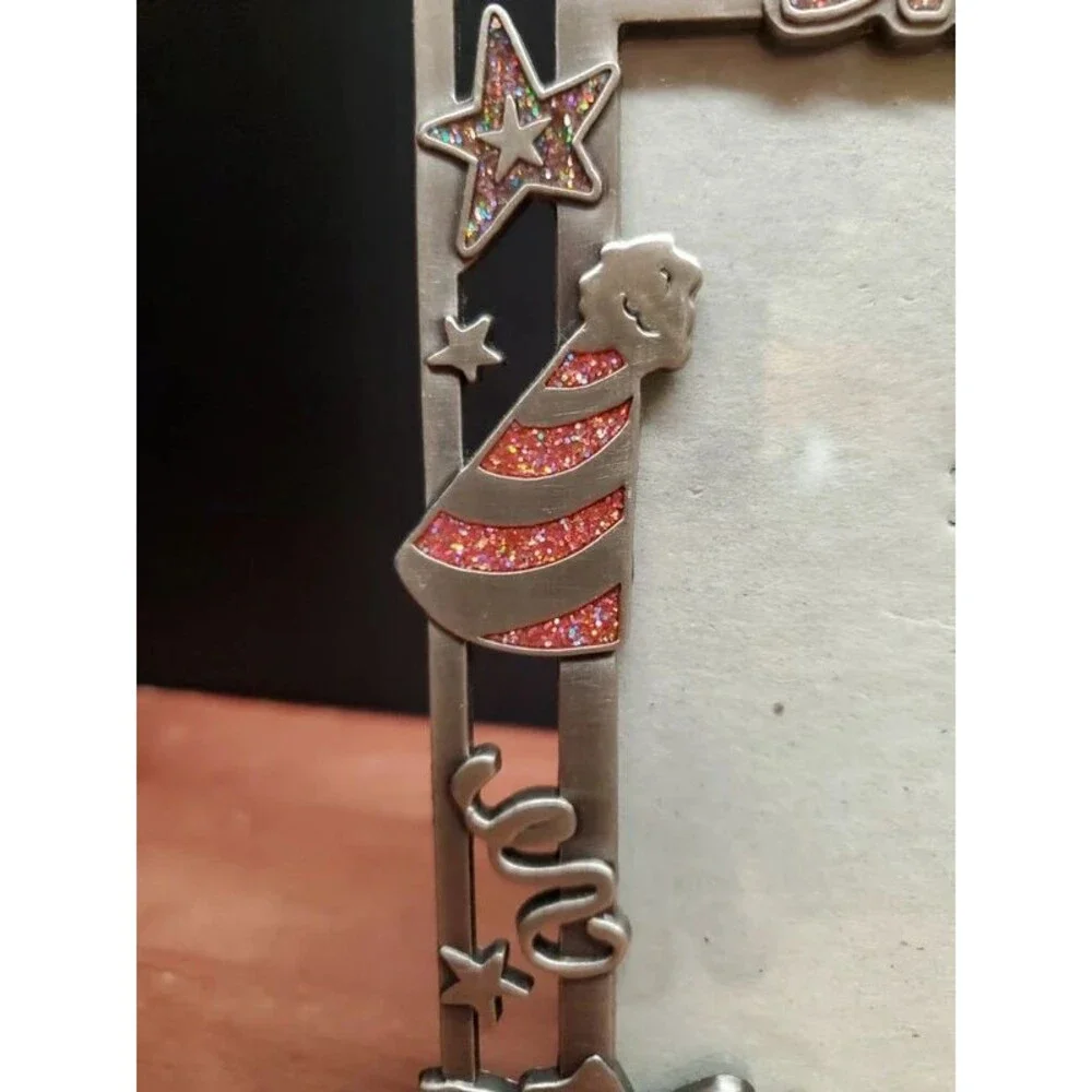Happy Birthday metal glitter frame